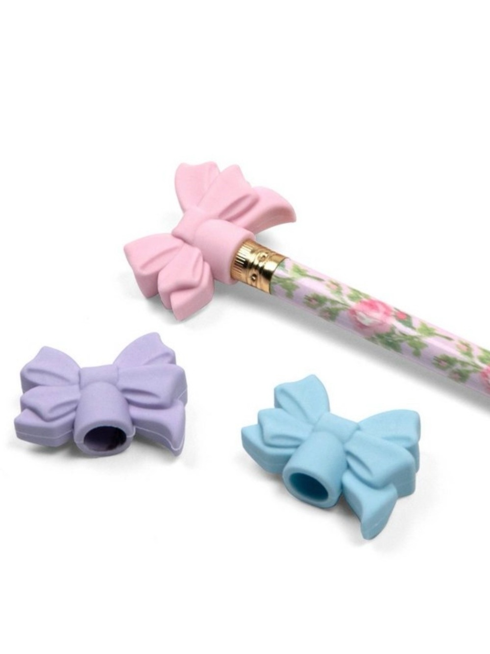 LoveShackFancy × Yoobi collab 3pk Eraser Topper Bows in pastel colors